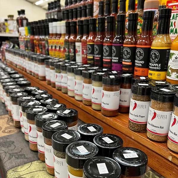 various sauces and spices for sale